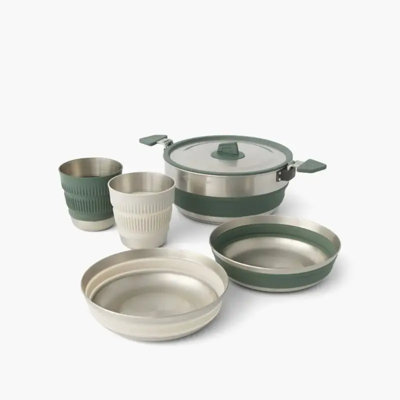 Zestaw naczyń STS Detour Stainless Steel One Pot Cook Set - (2 Person, 5 Piece) Szybka dostawa