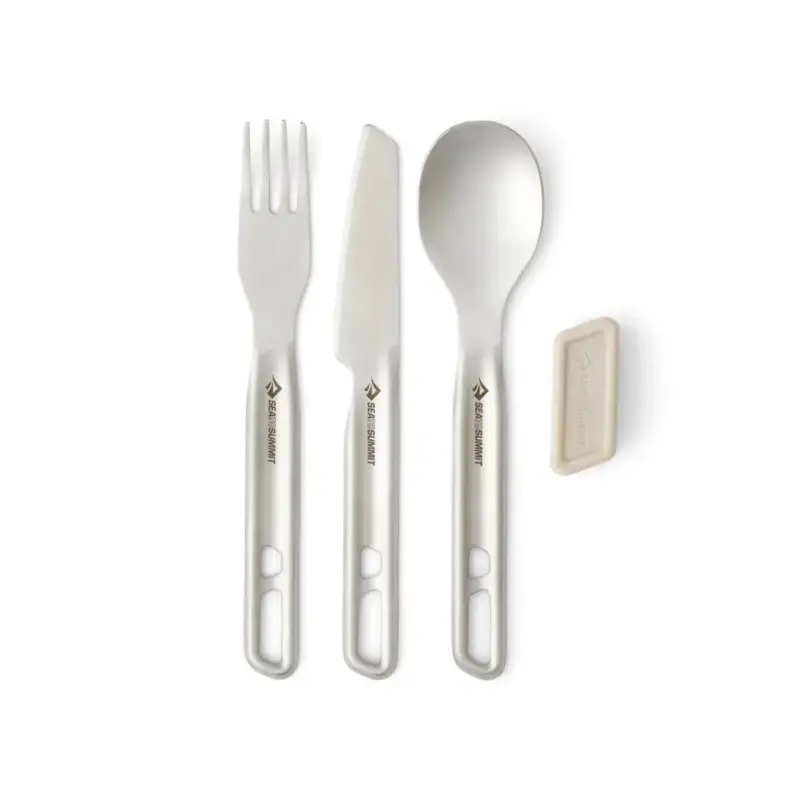 Zestaw sztućców kempingowych Detour Stainless Steel Cutlery Set (1 Person, 3 Piece) Najlepsza cena