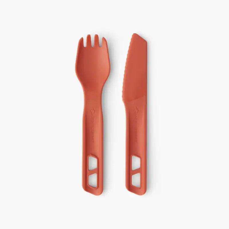 Zestaw sztućców kempingowych Passage Cutlery Set Of 2 - Orange Promocja