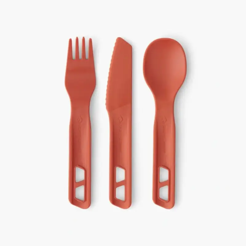 Zestaw sztućców kempingowych Passage Cutlery Set - Orange Hit cenowy