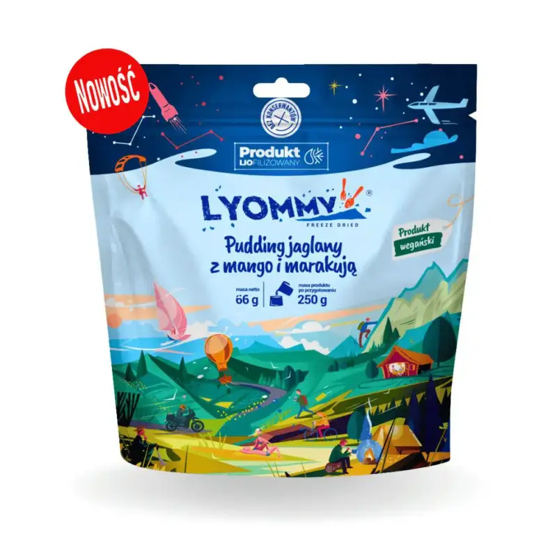 Lyommy danie 250 G - Pudding Jaglany z Mango i Marakują Oferta czasowa