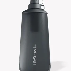 Nie przegap Butelka z filtrem Lifestraw Peak Squeeze 1L - Dark Mountain Gray