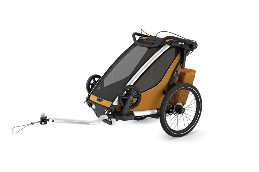Super okazja 1-osobowa przyczepka rowerowa Thule Chariot Sport 2 - Natural Gold
